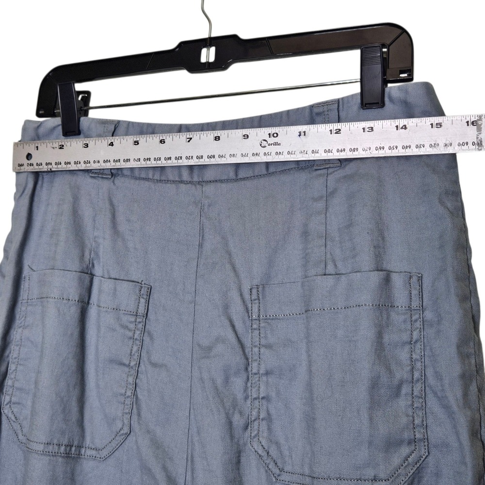 Anthropologie Ett:twa Cropped Pants Women's US 10P Blue Gray High Waist Casual - Picture 4 of 13